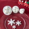 3-Piece Snowflake Cookie Mold Set: Thick & Thin Spring Press Plastic Molds