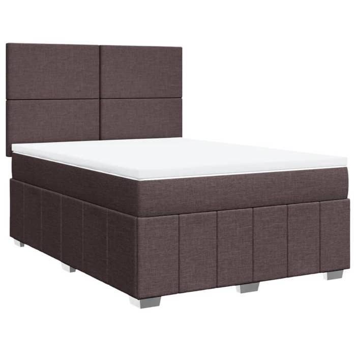 Maison Exclusive - Sommier à lattes de lit avec matelas Marron foncé 140x200 cm