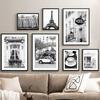 Canvas Painting Black White Paris Towel Cafe Store Vintage Car Posters Prints Nordic Wall Art Pictures Living Room Home Decor