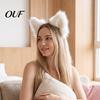 Wolf Ears for Costume Fluffy Fox Headband Party, 3D Plush Ear Party Dress Up Accessories Hair Accessories, Decorative Hairband Women Girls Cosplay