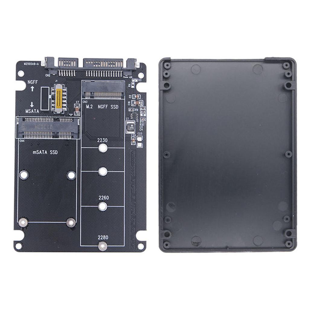 MSATA SSD Solid Disk NGFF To SATA3 External Hard Drive Enclosure Adapter M.2 Sata Protocol To Adapter Double Purpose