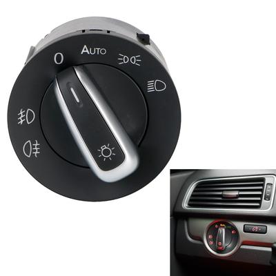 Переключатели фар 5ND941431B Ручка противотуманных фар для Golf Jetta MK5 MK6 GTI Passat B6 B7 CC Touran Tiguan Хром Автоматический переключатель фар