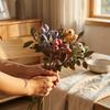 Пластиковая листва Реалистичные поддельные фрукты Ручная работа Красный цветущий эвкалипт Хэллоуин