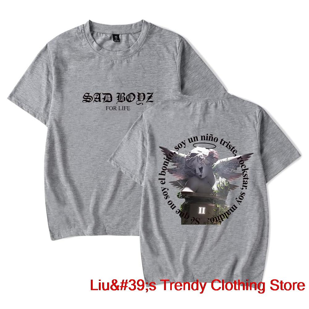 Футболка Junior H Sad Boyz 4 Life Новый Логотип Мерч Женская Унисекс Мода Повседневная Короткий Рукав Футболки Топ