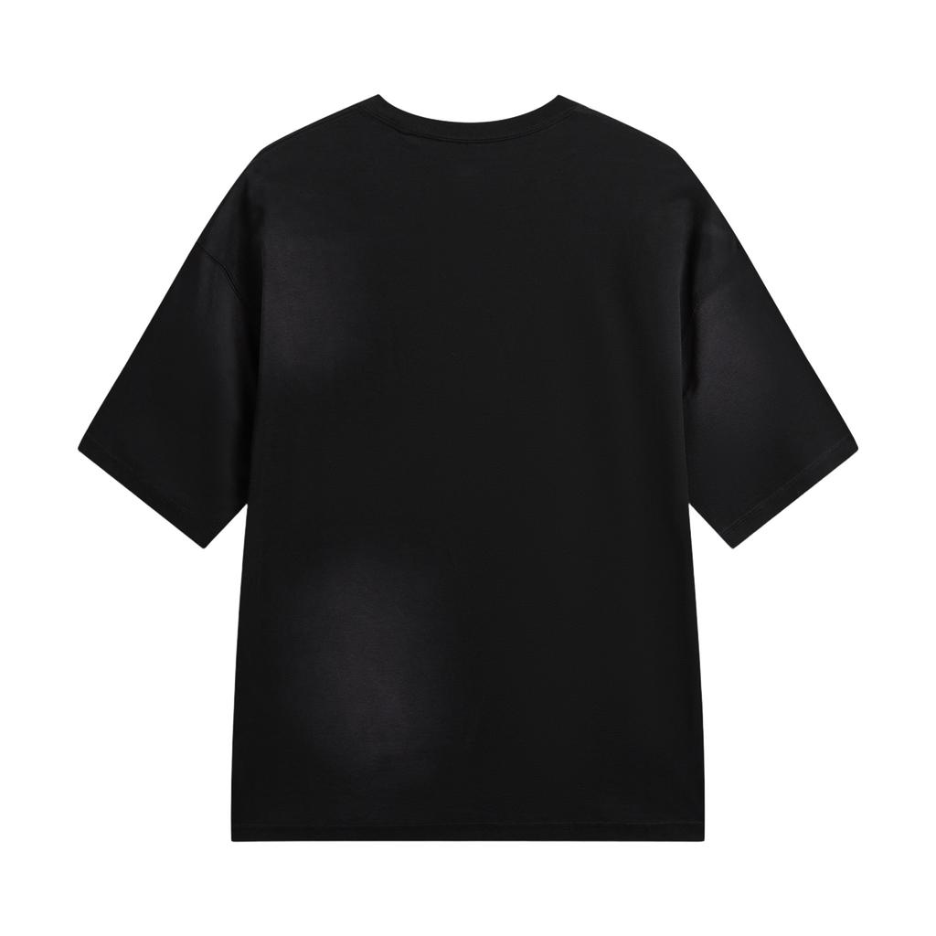 Li Ning Basketball Collection T Shirts Men's Black Crew Neck Moderate AHSW175-1