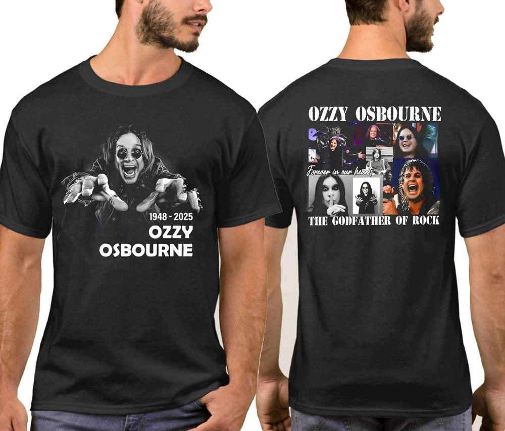 Ozzy Osbourne Hard Rock TShirt No More Tour Shirt Paranoid 19482025 Shirt Unisex T-Shirt