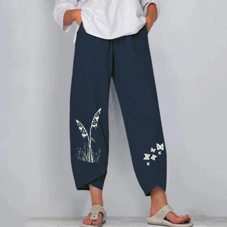 Женские модные повседневные хлопковые и льняные длинные брюки больших размеров, однотонные шаровары с широкими штанинами, свободные простые брюки