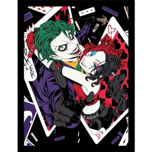 Batman Рамка с постером Харли Квинн и Джокера