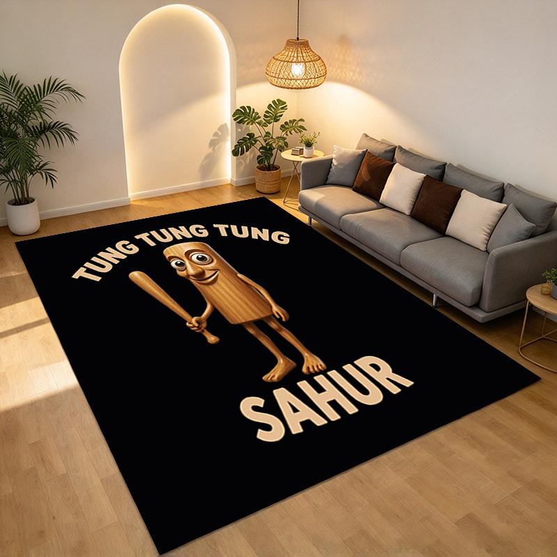 Wooden Stick Living Room Nonslip Area Rug Soft Carpet For Bedroom Game Playroom Sofa Office Home Decor Doormat Christmas Gift C92652