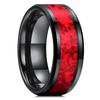 Fashion 8mm Men Black Stainless Steel Rings High Polished Blue Abalone Shell for Men Wedding Party Jewelry Anniversary Gifts