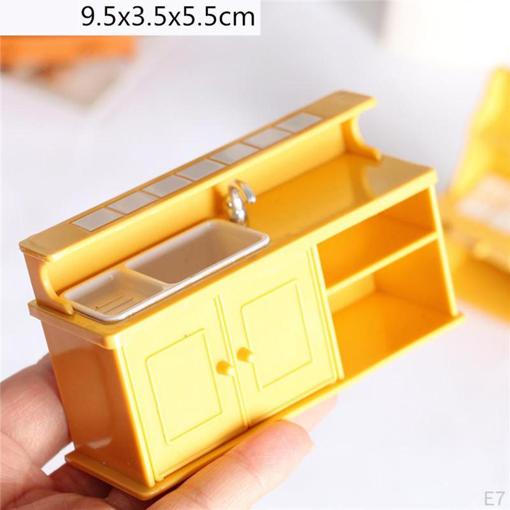 1/12 масштабный кукольный дом, современный миниатюрный пластиковый кухонный шкаф, набор мебели для кукол OB11