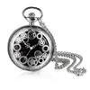 Pocket Watch Gear Skeleton Rome Analog Display Waterproof Pocket Watch Pendant Necklace Chain Birthday Anniversary Christmas Day Present Antique -