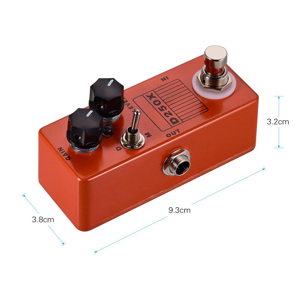 MOSKY D250X Мини-электрогитара, педаль эффектов предусилителя Overdrive, 2 модели, цельнометаллический корпус, True Bypass