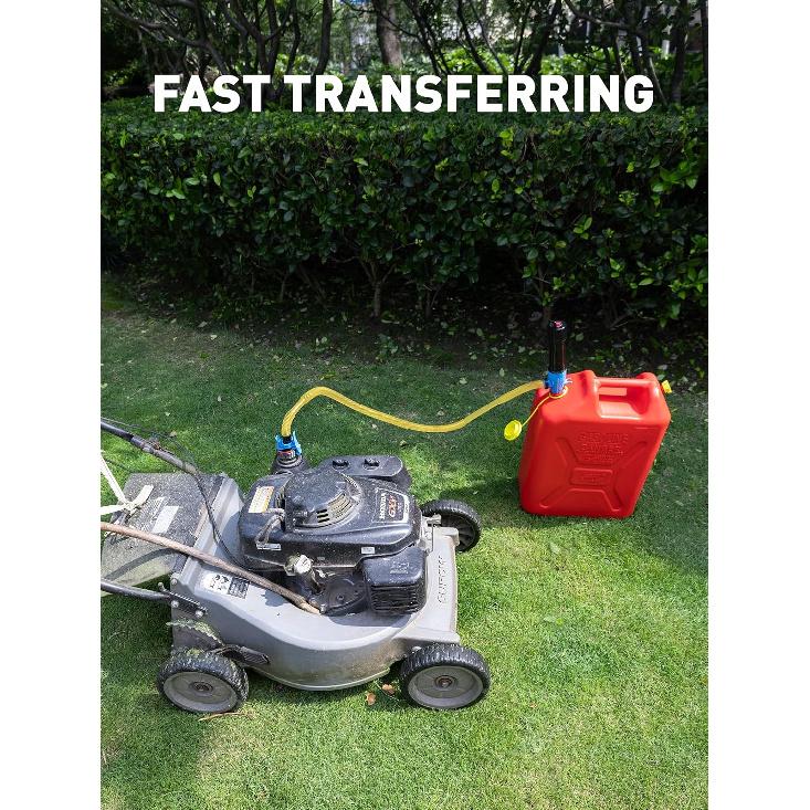SMART JERRY - Battery Operated Fuel Pump | Electric Oil Transfer Pump For Gasoline, Diesel, Water, Transmission | 3 GPM Hand Pump With Locking Clip