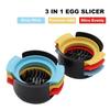 3 In 1 Egg Slicer Fancy Splitting Stainless Steel Egg Cutter Mold Multifunctional Kitchen Gadgets Ham Slicing Kitchen Accessorie