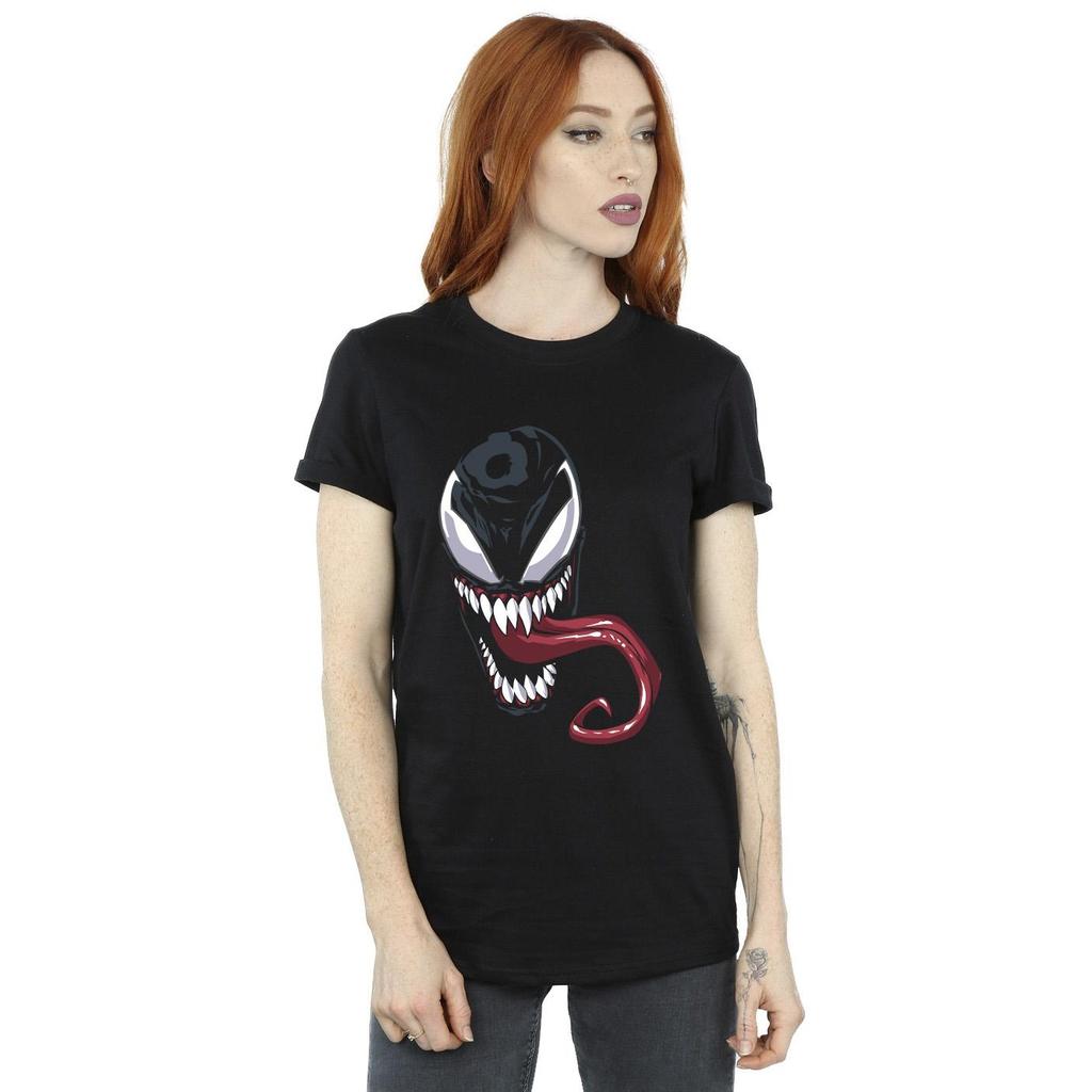 Marvel Womens/Ladies Venom Face Cotton Boyfriend T-Shirt