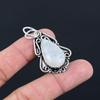 Natural Rainbow Moonstone Gemstone Jewelry 925 Sterling Silver Pendant For Women