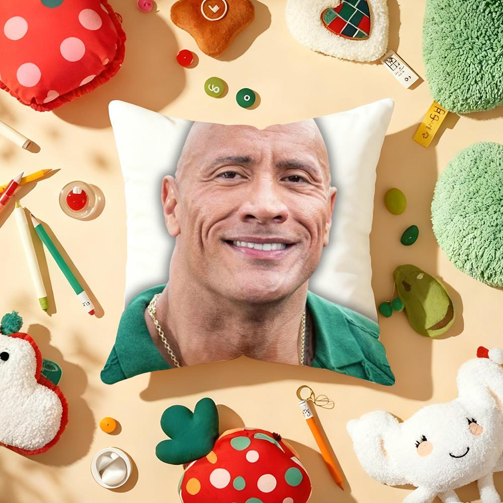 Dwayne The Rock JJohnson MMeme Cushion Cover Plush Fabric Soft DoubleSided Printed Sofa Warm Winter Home Gift Pillow Cover