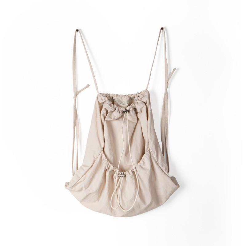 IELGY Harajuku Casual Neutral Wind Lightweight Texture Breathable Double Shoulder Nylon Backpack