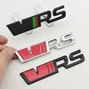 QPZF2 3D Metal Logo VRS Sticker Letters Emblem Car Front Grille Fender Side Trunk Badge For Skoda RS VRS Stickers Accessories