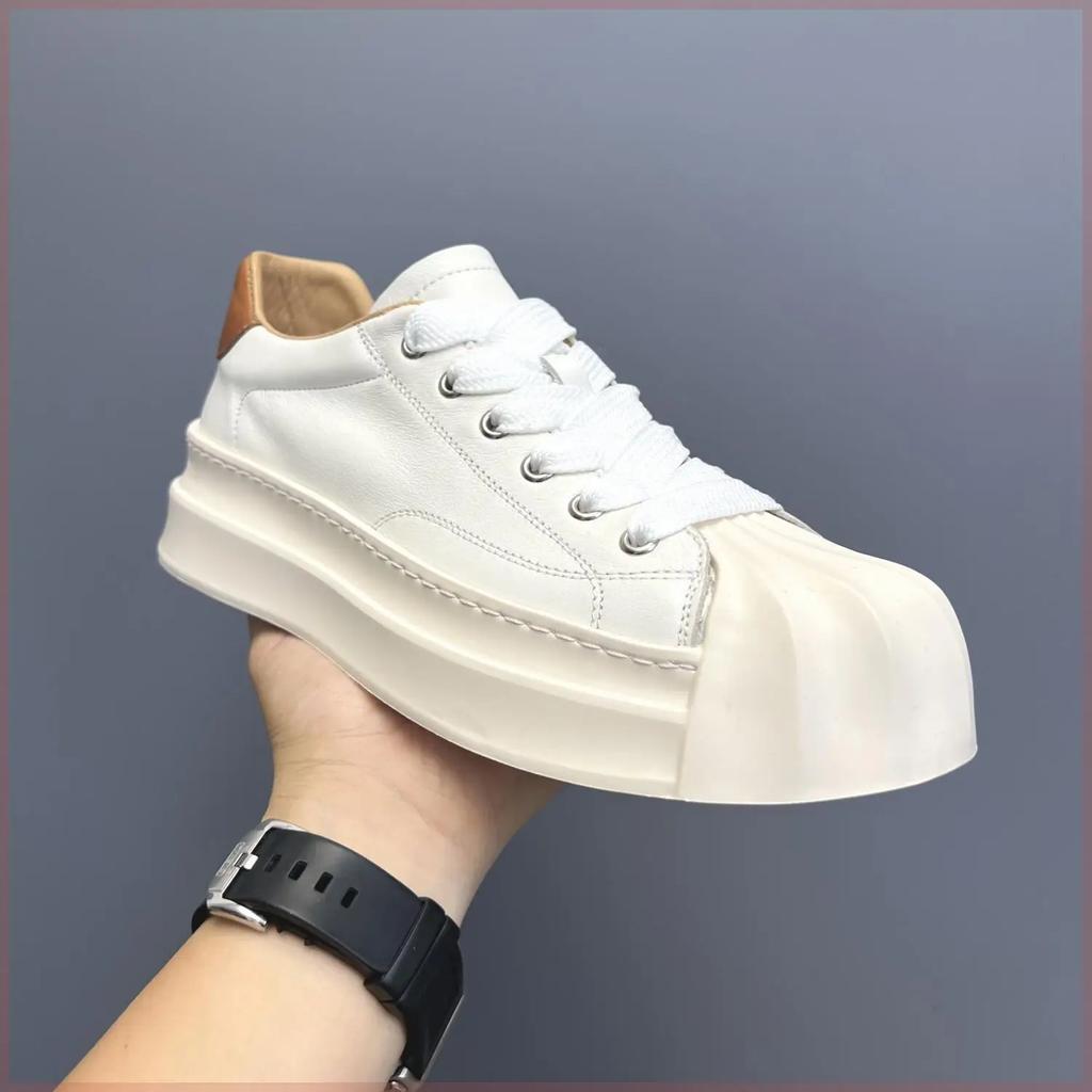 Осенняя толщина, универсальные повседневные низкие модные кроссовки для мужчин с носком-ракушкой