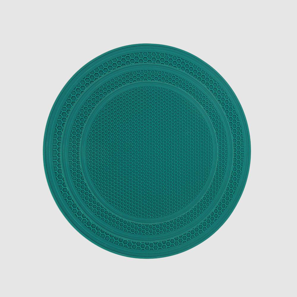 Extra-large round honeycomb silicone placemat household anti-scalding and anti-slip mat thermal insulation pot mat