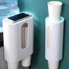 Cup Dispenser Pull Type Cup Dispenser for Water Cooler Wall Mount Cup Holder Beige Single Tube Paper Cup Holder