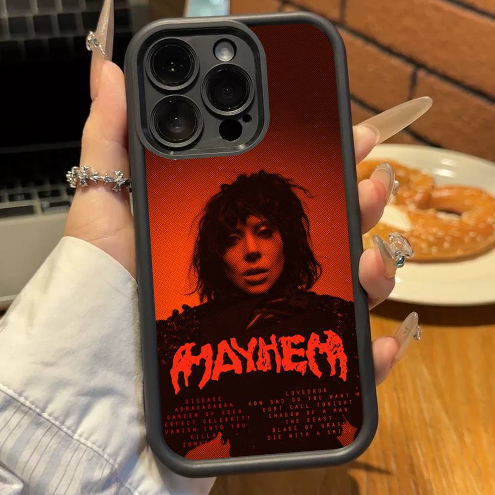 Певица Л-Леди Гага Mayhem Силиконовый Чехол для Телефона Для iPhone 17 Air 17 16 15 14 13 12 11 Plus Pro Max Ударопрочный Мягкий Чехол