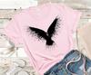 Crow Women’s T-Shirt Hand Print Dual-Blend Tee Raven Shirt Eco Fashion Shirt