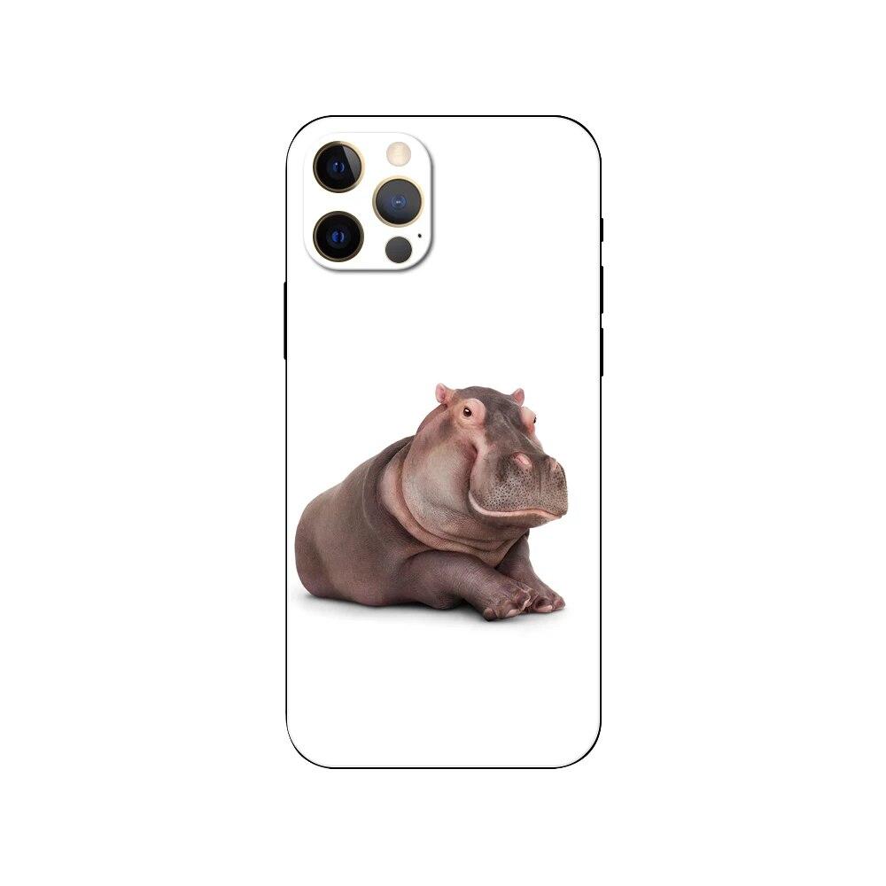 Hippopotamus Phone Case For iPhone Samsung Galaxy Redmi Xiaomi Oppo OnePlus Note S A 7 8 9 10 11 12 13 14 20 21 22 23 53 54 Pro Max Ultra TPU Soft