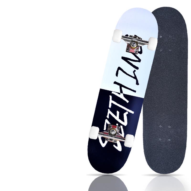 Pro Skateboard: Beginner-Ready Maple Longboard with Double Kick Deck for Adults & Kids