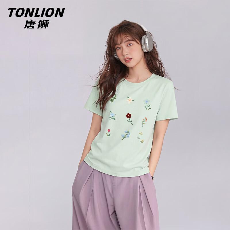 Женская охлаждающая футболка TonLion с цветочным принтом