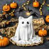1Pc Resin Ghost Puppy Halloween Decoration Ornaments, Perfect Gift for Halloween Home Decoration and Dog Lovers, Autumn Home, Office, Halloween 