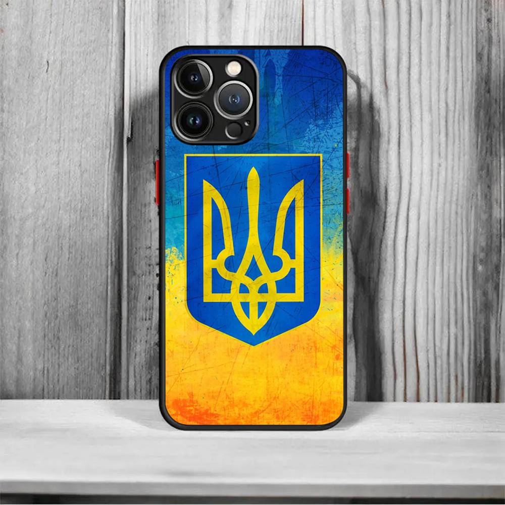 Флаг Украины Украинская Девушка Чехол для Телефона для iPhone 15 16 Pro Max 14 Plus 12 13 11 xs Pro Max 14 Pro Матовый Черный Край