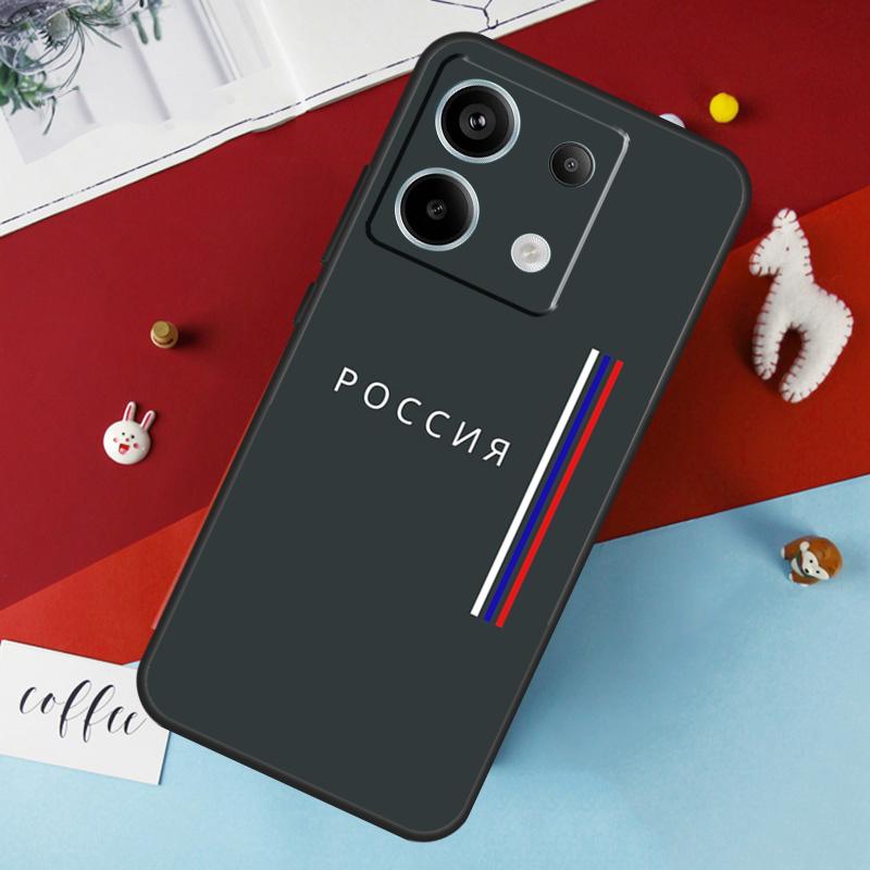 Чехол с российским флагом для Xiaomi Redmi Note 13 12 10 8 9 11 Pro 12S 10S 11S Redmi 13C 10A 10C 9C 12C Cover