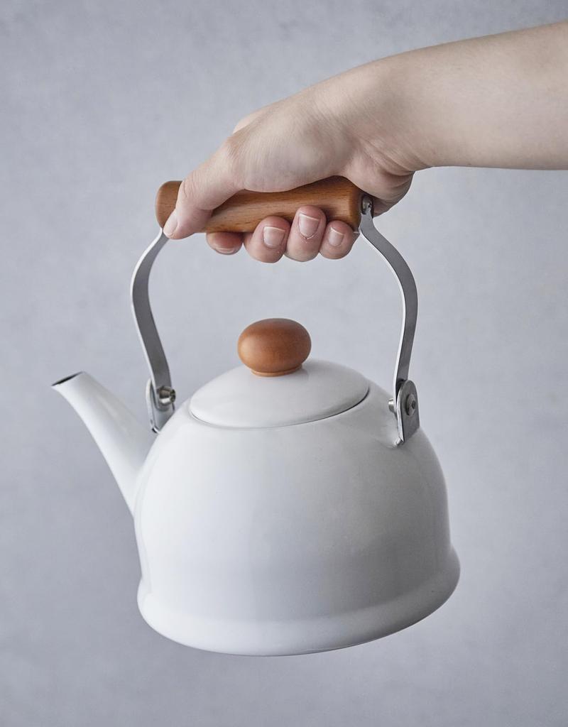 Nodahoro Kettle Enamel Gas Compatible Made In Japan Portica 1.5L Fire/IH PO-1.5K