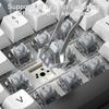 Механическая клавиатура Совместимость с Bluetooth/2.4G/Type-C Проводное подключение Трехрежимное подключение Полноразмерная клавиатура с возможностью горячей замены 81 клавиша