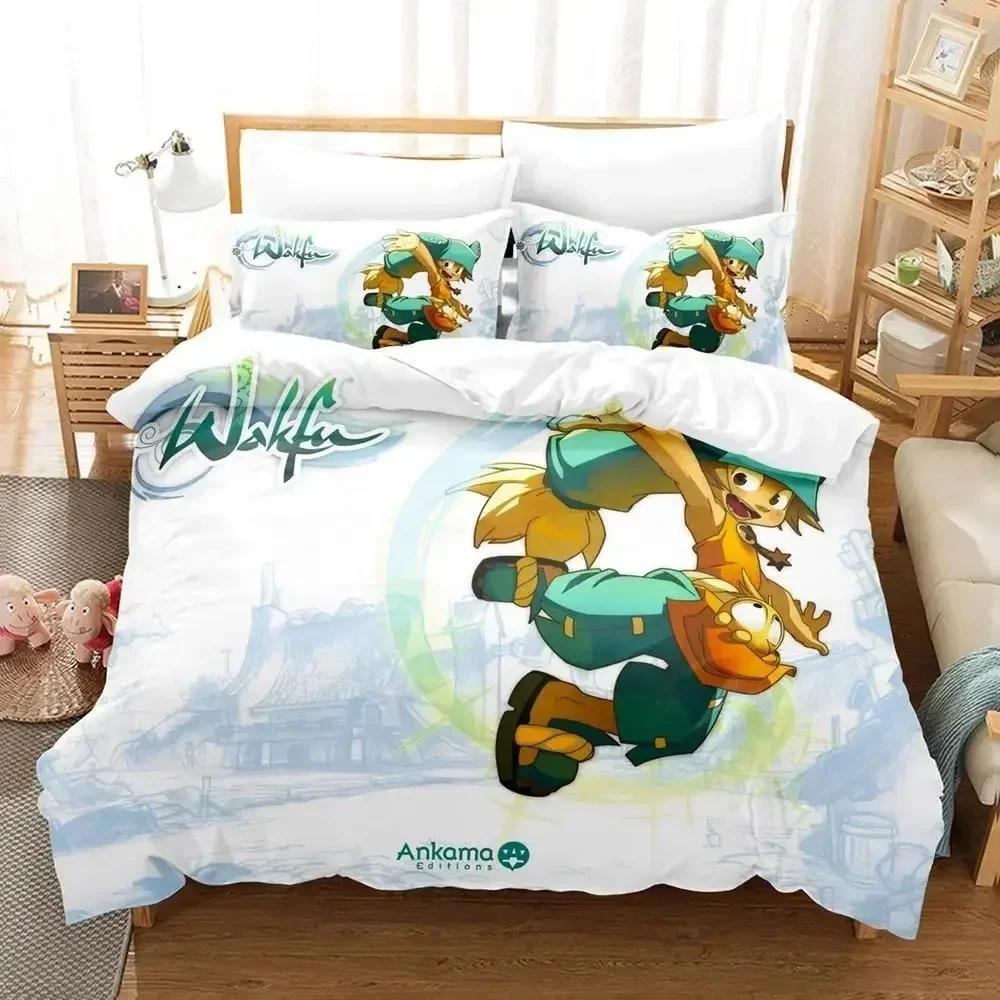 Wakfu Bedding Set Printed Bed Set With Pillowcase Bed Duvet Cover Soft Queen King Size Bedclothes Home 3D Print Bed Sheet Set