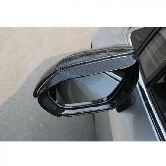 For Toyota Corolla 2020-24 Carbon Fiber Rear View Mirror Rain Eyebrow Frame Trim