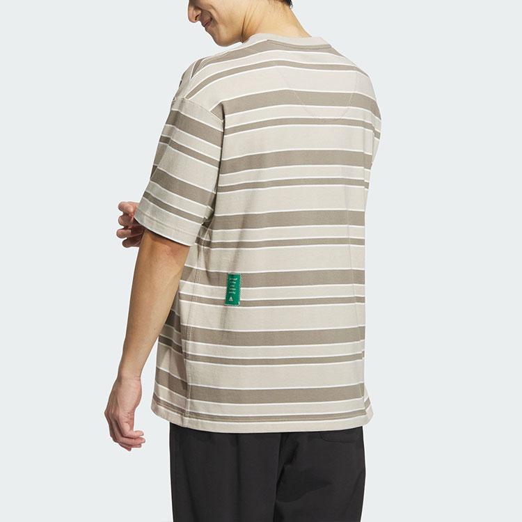 adidas Мужская спортивная футболка FL Stripe Бежево-оливковая IT3928