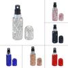 Rhinestone Inlaid Perfume Spray Bottle Portable Storage Container Travel Accessories