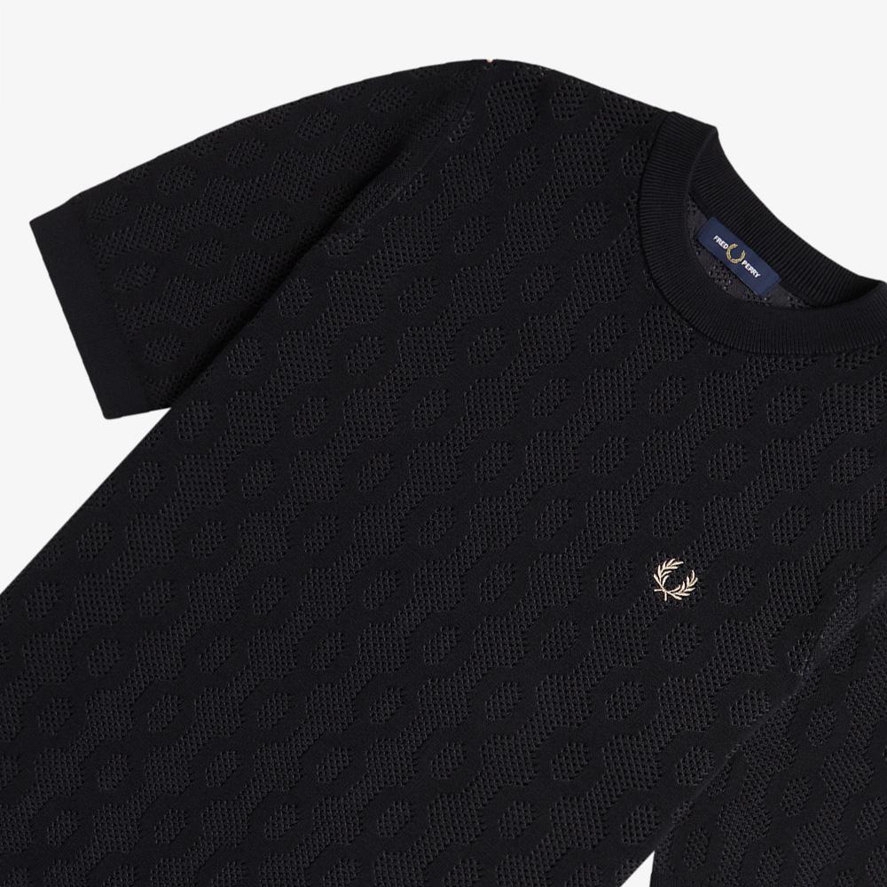 Fred Perry [Стильный] Футболка с открытой вязкой (102) Afpm2417622-102