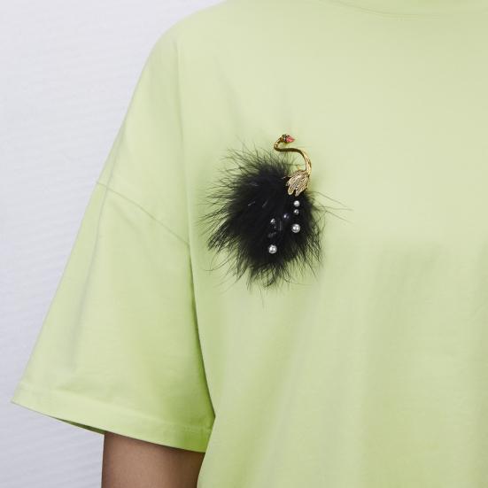 Брошь унисекс из искусственного жемчуга со стразами, перьями, птицами, животными, булавка, ювелирные изделия с лацканами рубашки