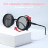 Ретро Панк Очки с затемнением Поляризованные Солнцезащитные очки Мужские Женские Круглые УФ400 Для вождения Солнцезащитные очки День и Ночь Очки Наружные Очки