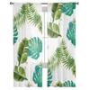 Банановая черепаха зеленые листья занавеска для гостиной прозрачный тюль занавески окна прозрачные для спальни аксессуары декор