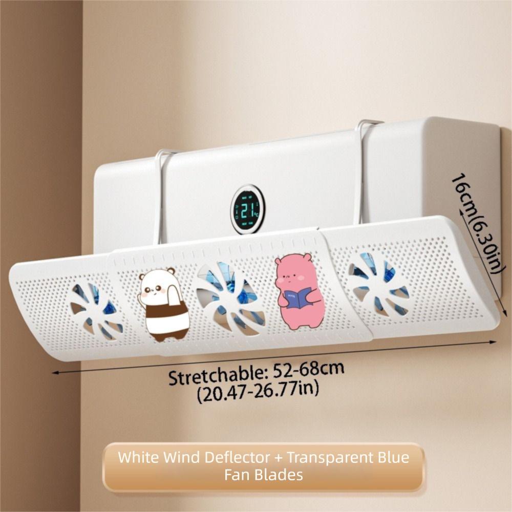 With 3 Fans Adjustable Air Vent Baffle Ceiling Vents Conditioner Baffle AC Vent Baffle  For Bedroom