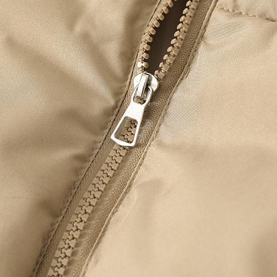 Зимний женский жилет, пальто, утолщенный, с застежкой-молнией, воротник-стойка, без рукавов, однотонный, с защитой от ударов, сохраняющий тепло, уличный пуховик