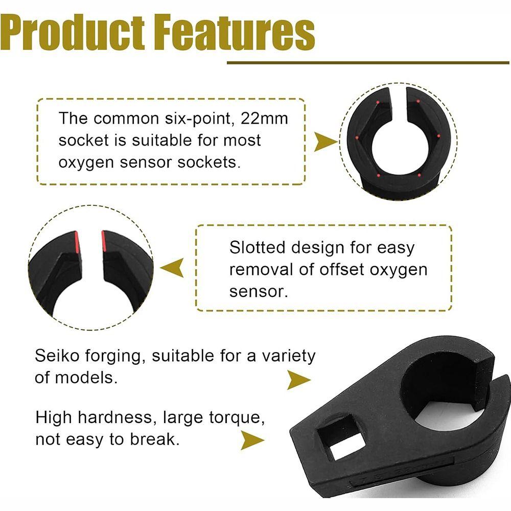 Universal Oxygen Sensor Socket Wrench 22mm Oxygen Sensor Sleeve New Car Accessories