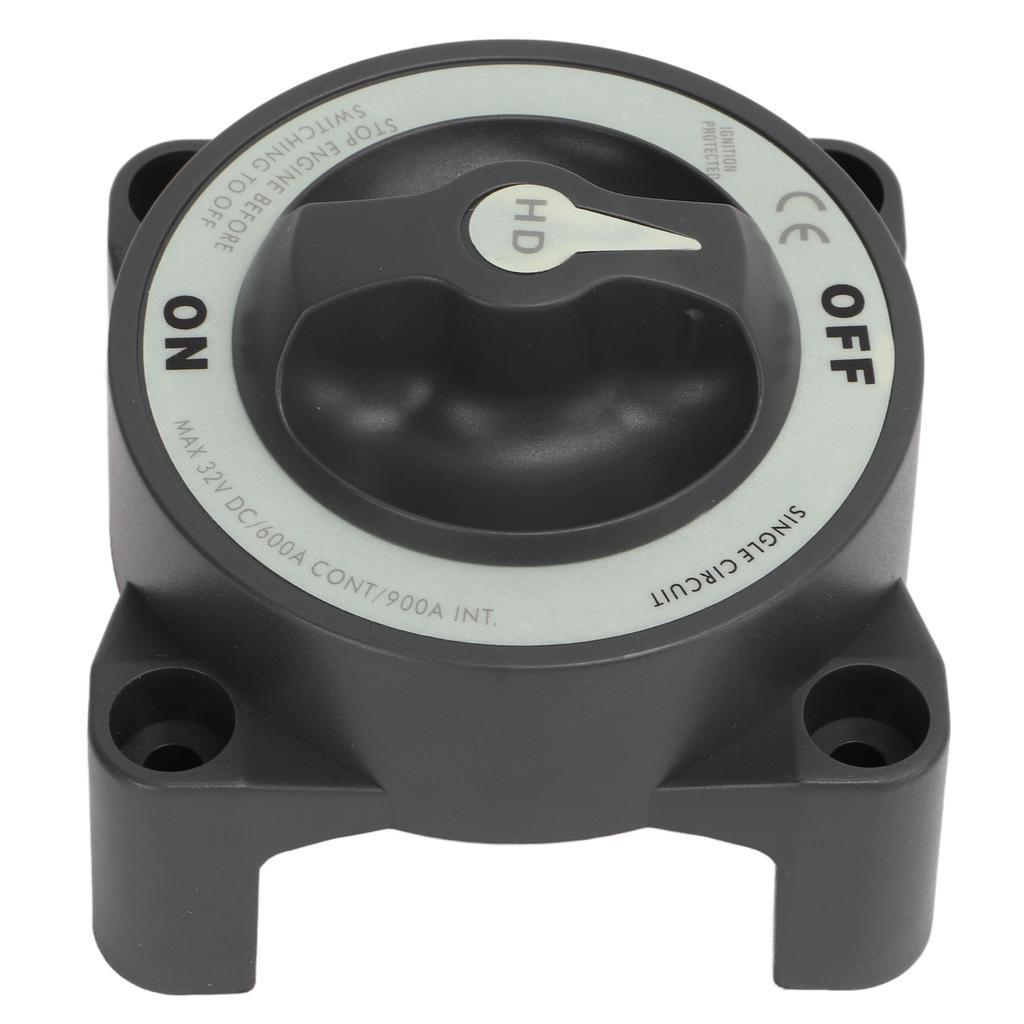 600A Master Battery Power Cut Disconnect Switch Isolator Single Circuit ON OFF IP66 Waterproof 3 Studs for RV Boat
