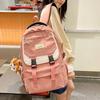 Женский студенческий нейлоновый рюкзак контрастного цвета, водонепроницаемый повседневный школьный рюкзак, универсальный рюкзак большой вместимости